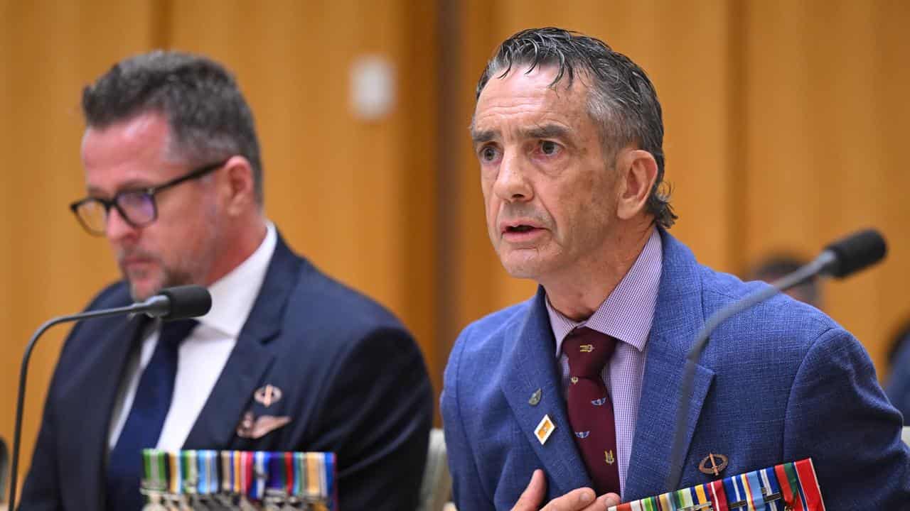 Dan Fortune during the inquiry into Defence honours and awards 