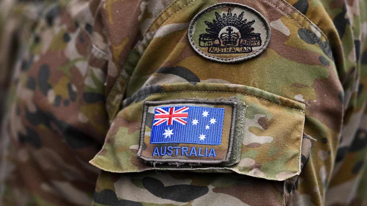 Shoulder of an Australian army uniform