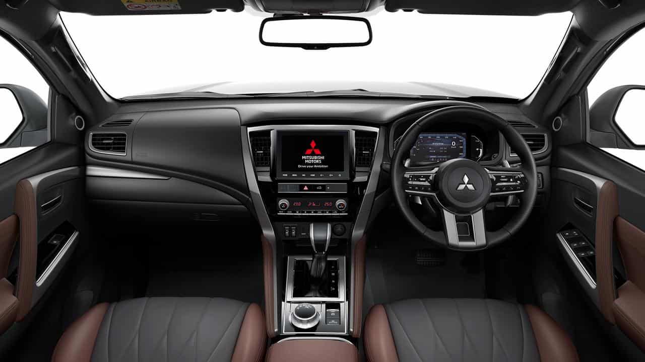 Interior dashboard of Mitsubishi Pajero Sport.