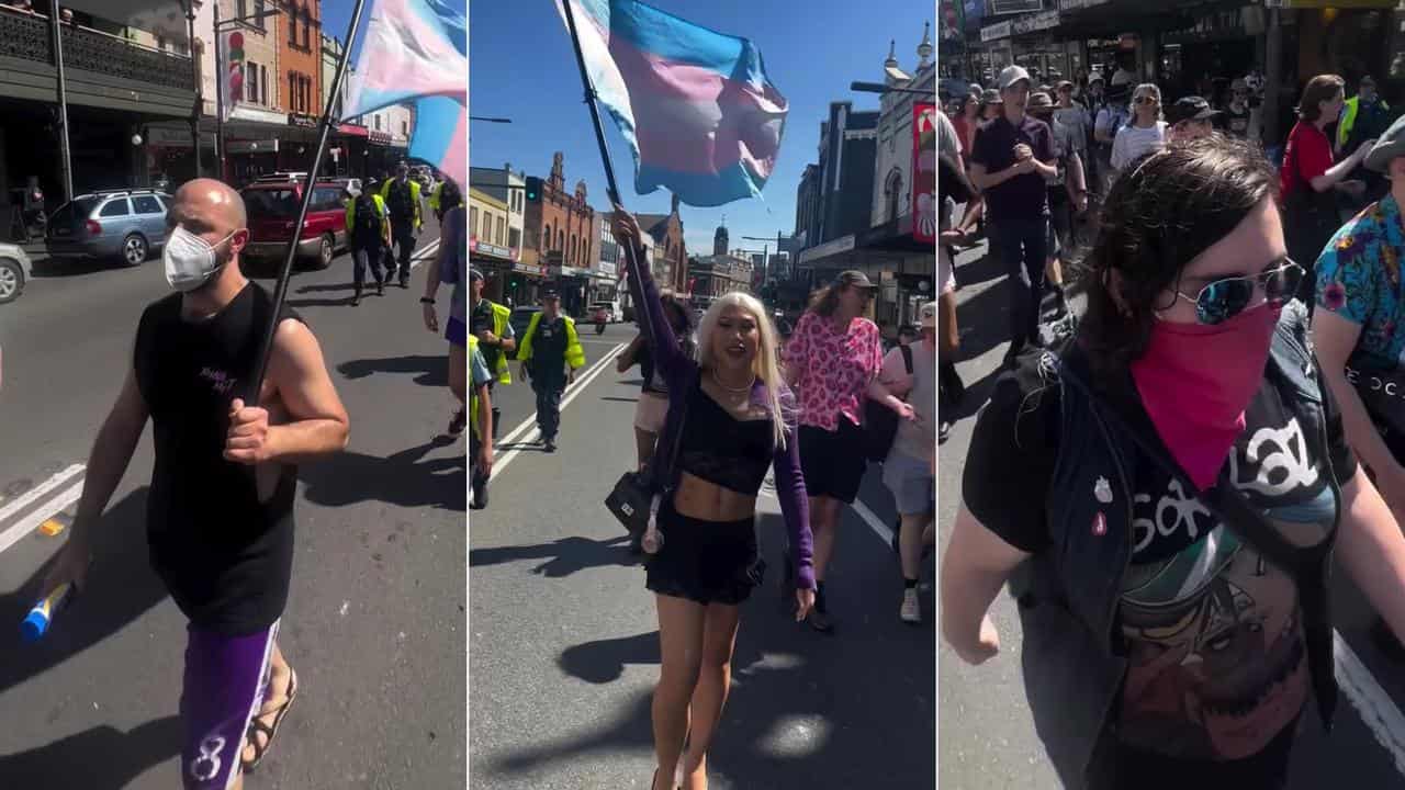 A Trans rights march in Sydney in January, 2025