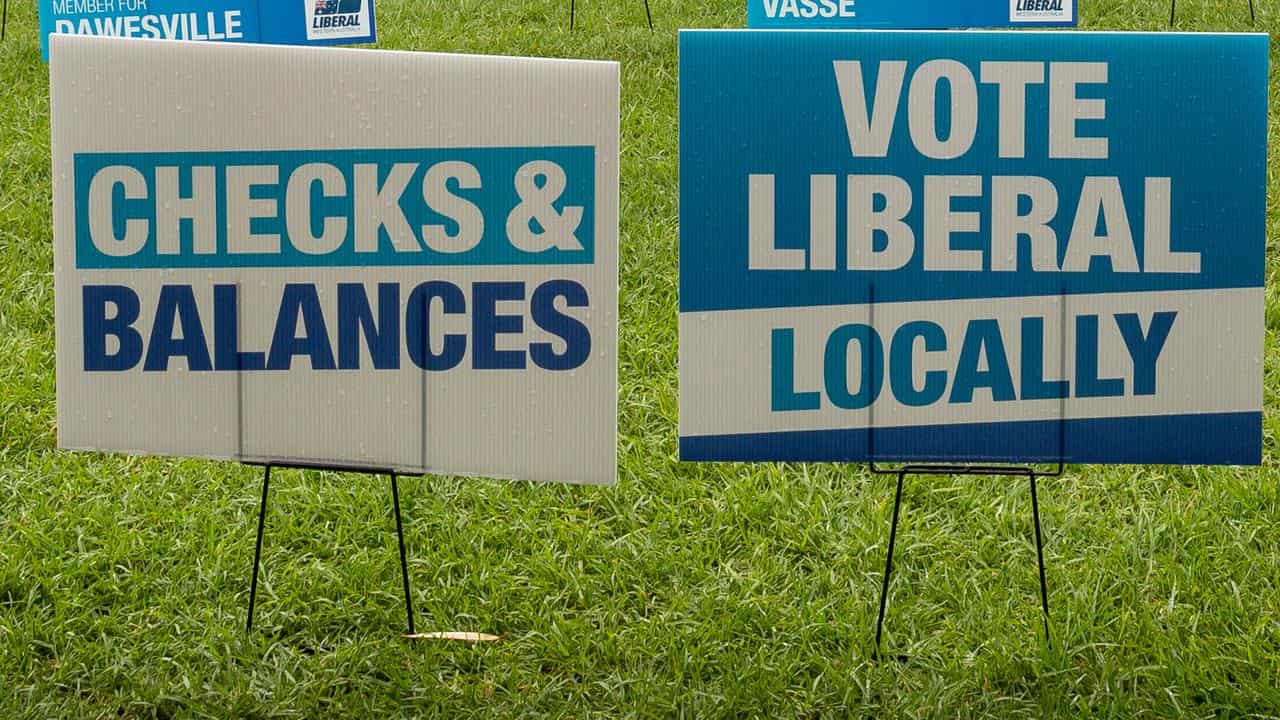 Liberal campaign signs