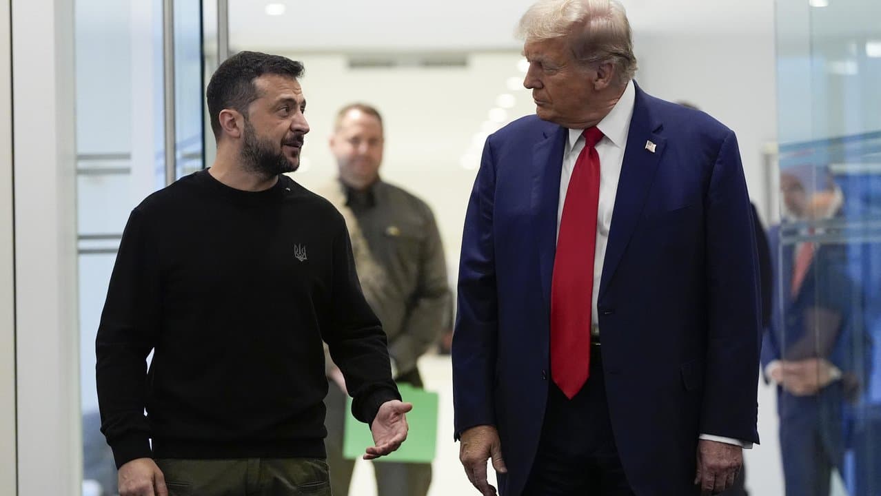 Volodymyr Zelenskiy and Donald Trump