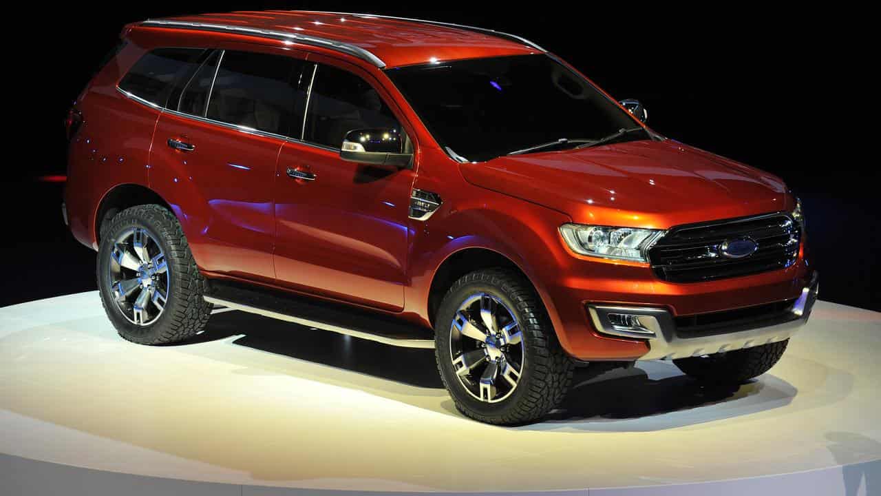 The Ford Everest on display at an event in Sydney in 2017.