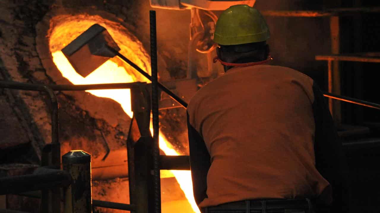 A worker at a steelmaking plant (file image)