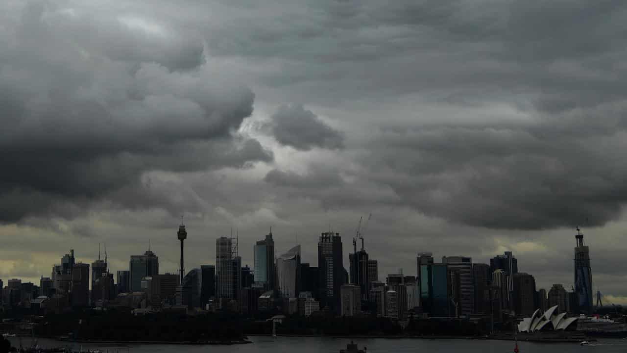 Storm clouds over the Sydney CBC.