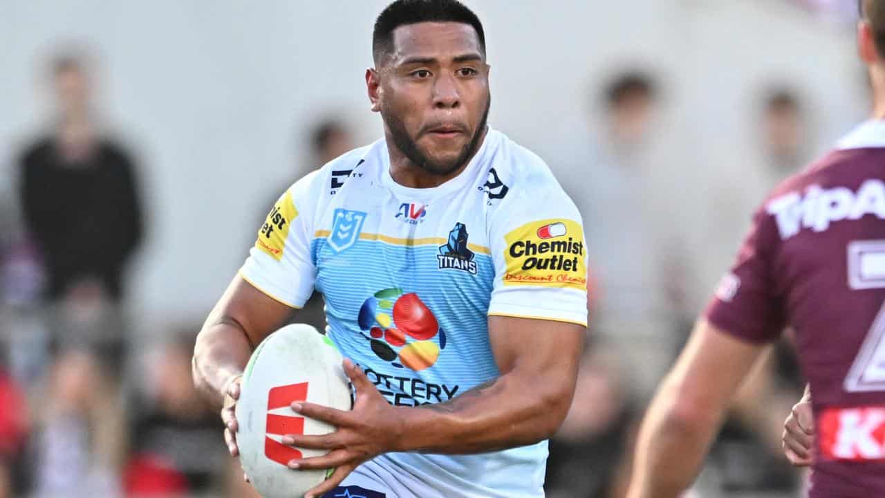 Gold Coast forward Moeaki Fotuaika.