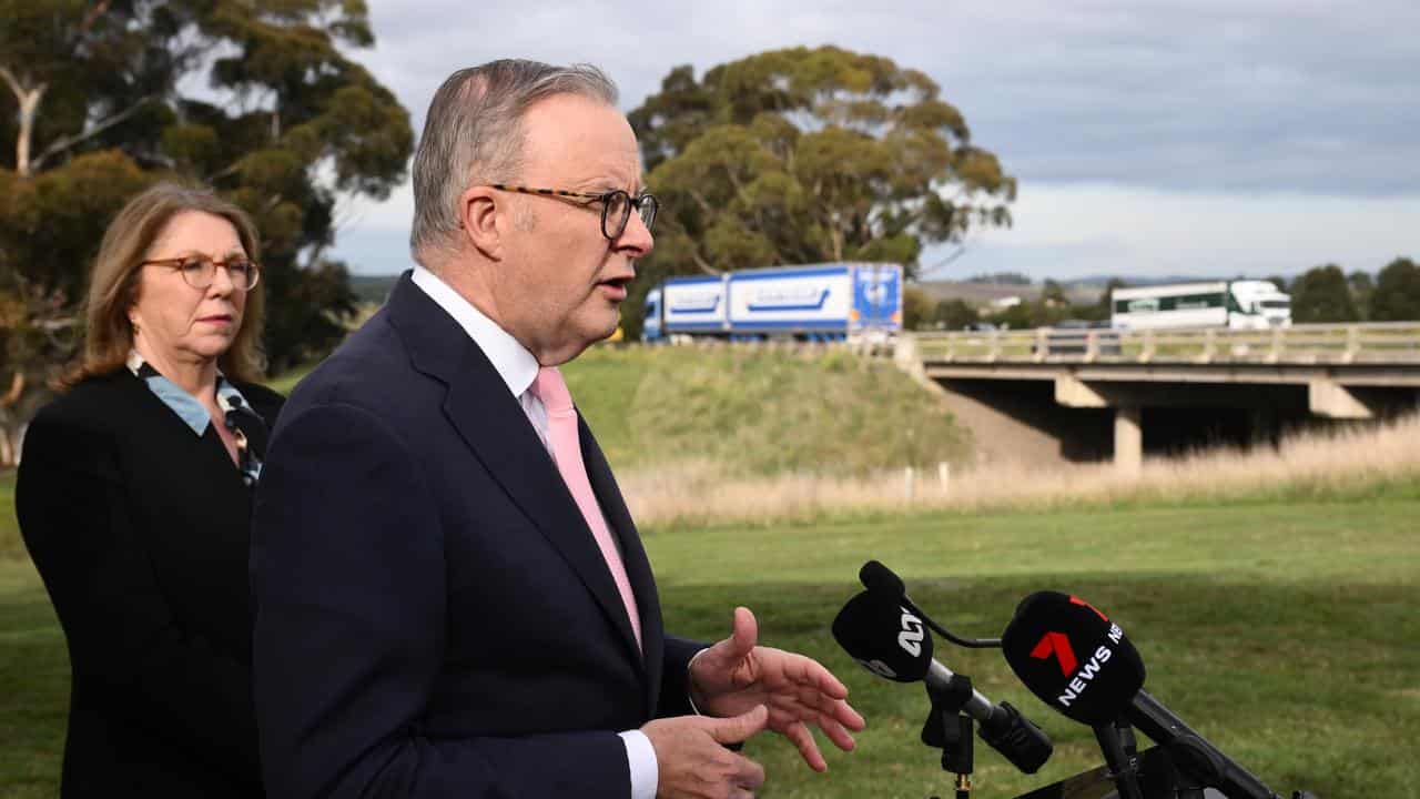 A file photo of Catherine King and Anthony Albanese