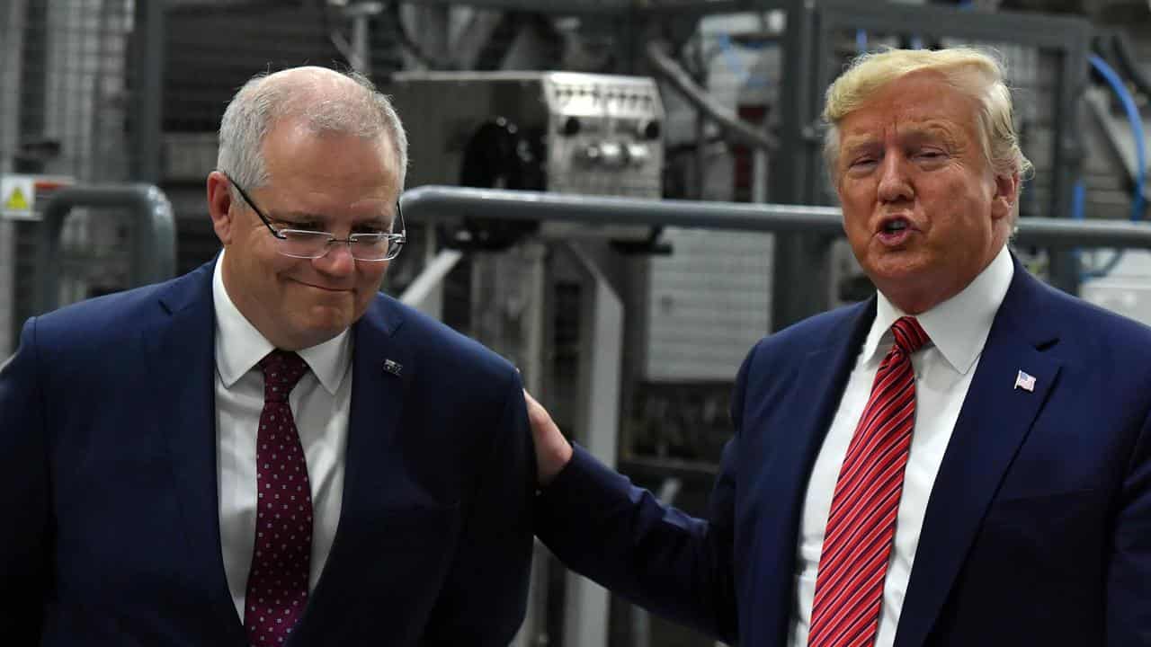 Donald Trump and Scott Morrison (file image)