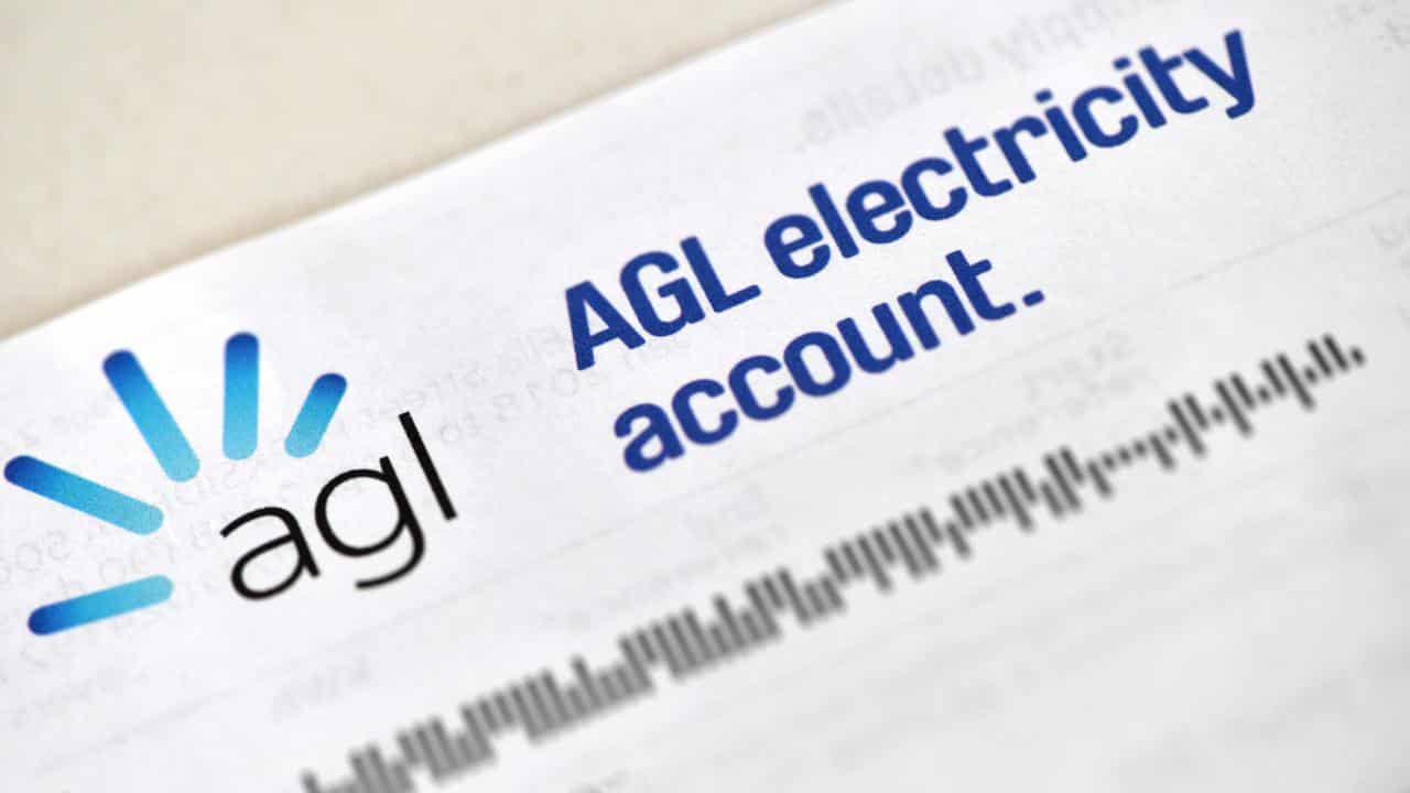 An AGL power bill (file image)