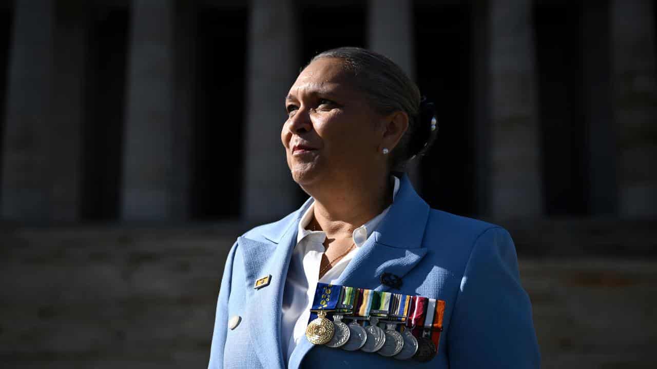 Aunty Lorraine Hatton at a military parade