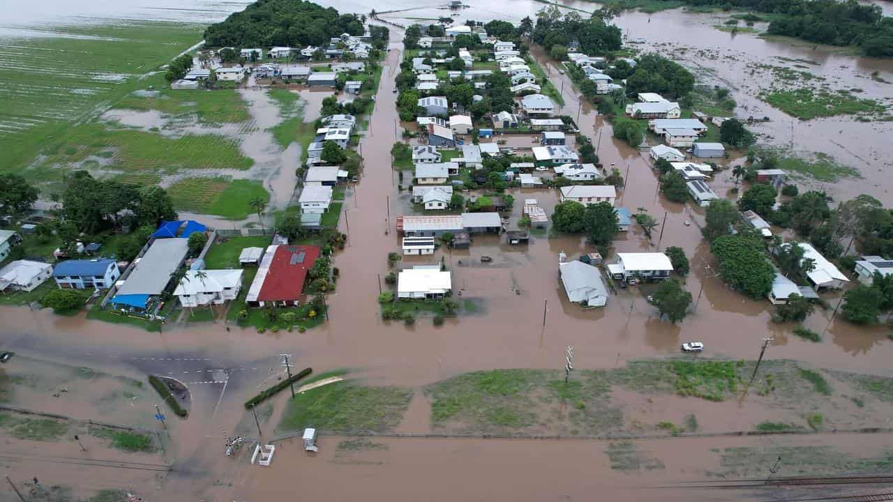 Floodwaters in Giru, south of Townsville