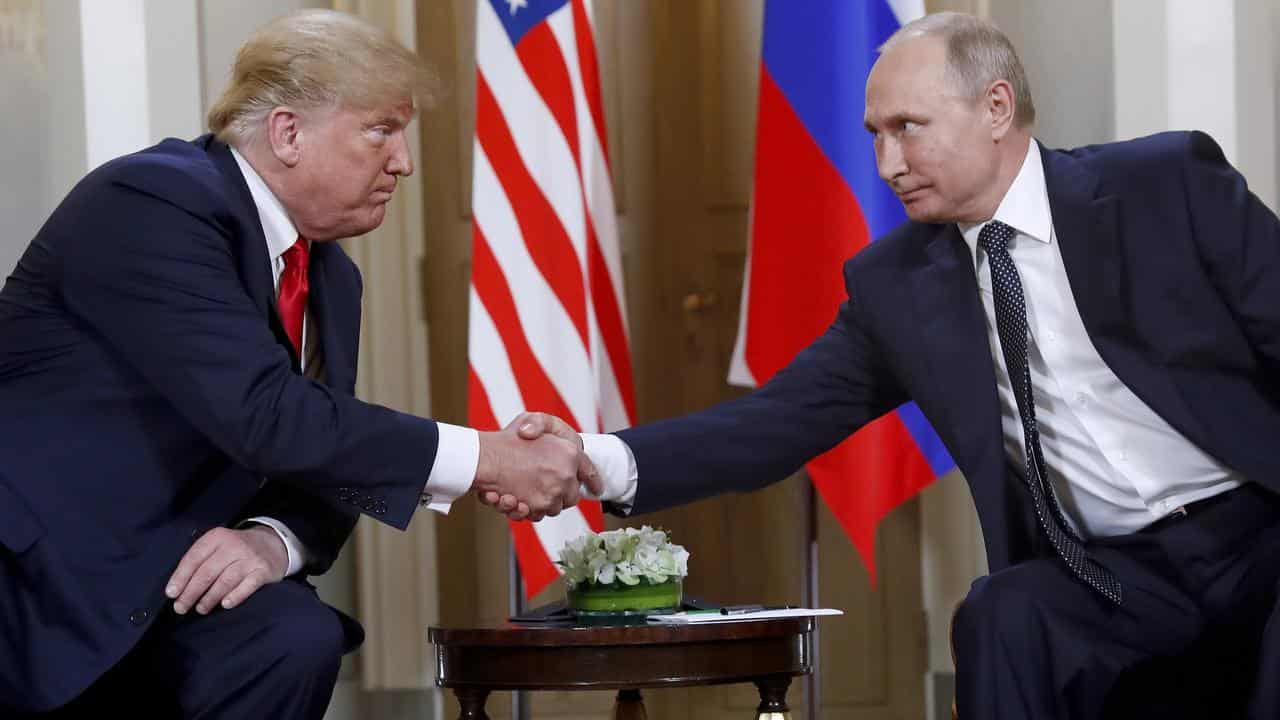 Donald Trump, left, and Russian President Vladimir Putin