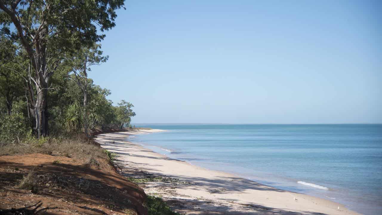 A general view of the beach at Pitjamirra on Melville Island, NT