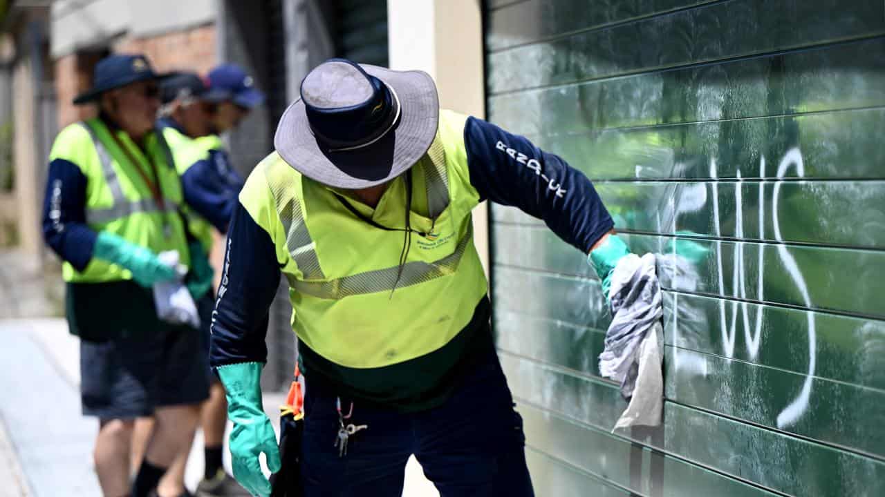 Anti-Semitic slurs on garage doors, Sydney