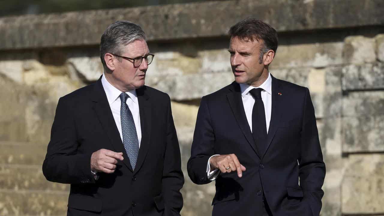 UK Prime Minister Keir Starmer and French President Emmanuel Macron