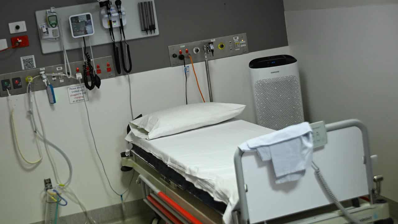 A hospital bed 