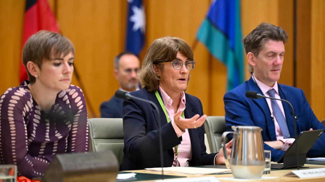 RBA governor Michele Bullock speaks at a parliamentary hearing