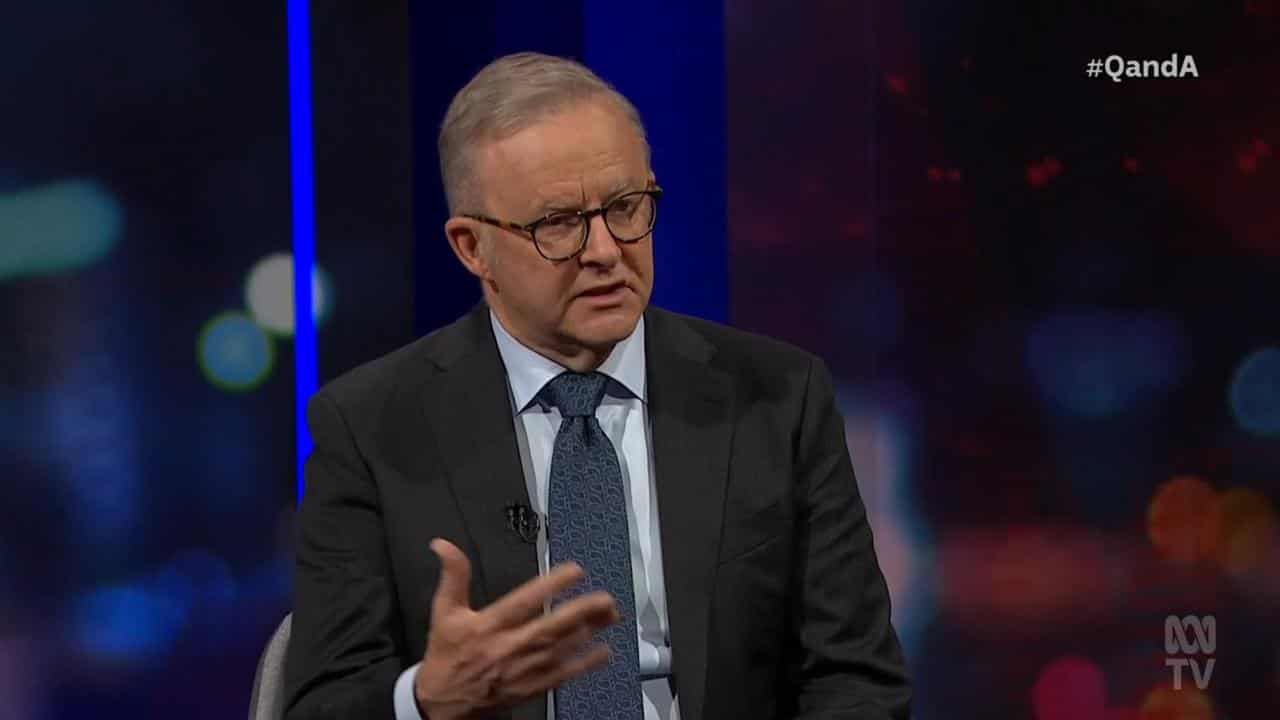 Anthony Albanese appearing on Q+A