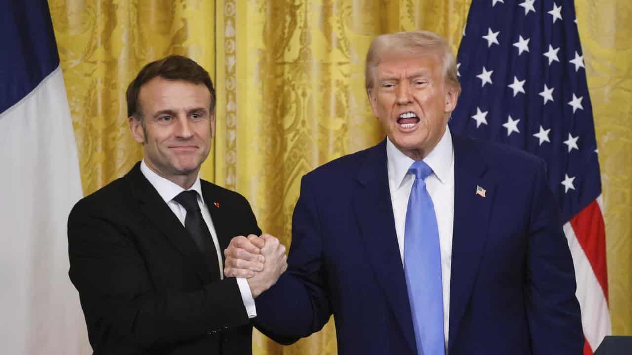 Emmanuel Macron and Donald Trump