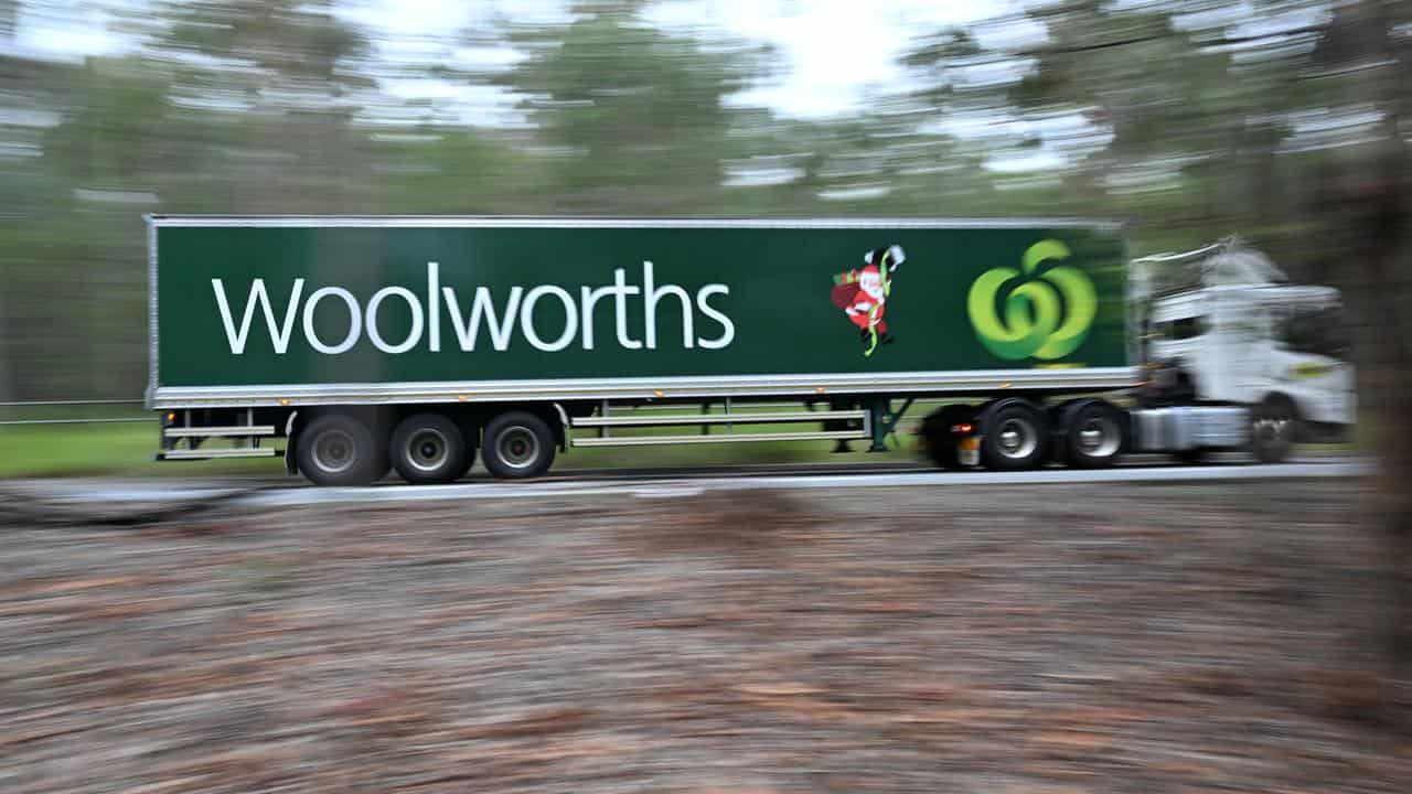 A Woolworths truck