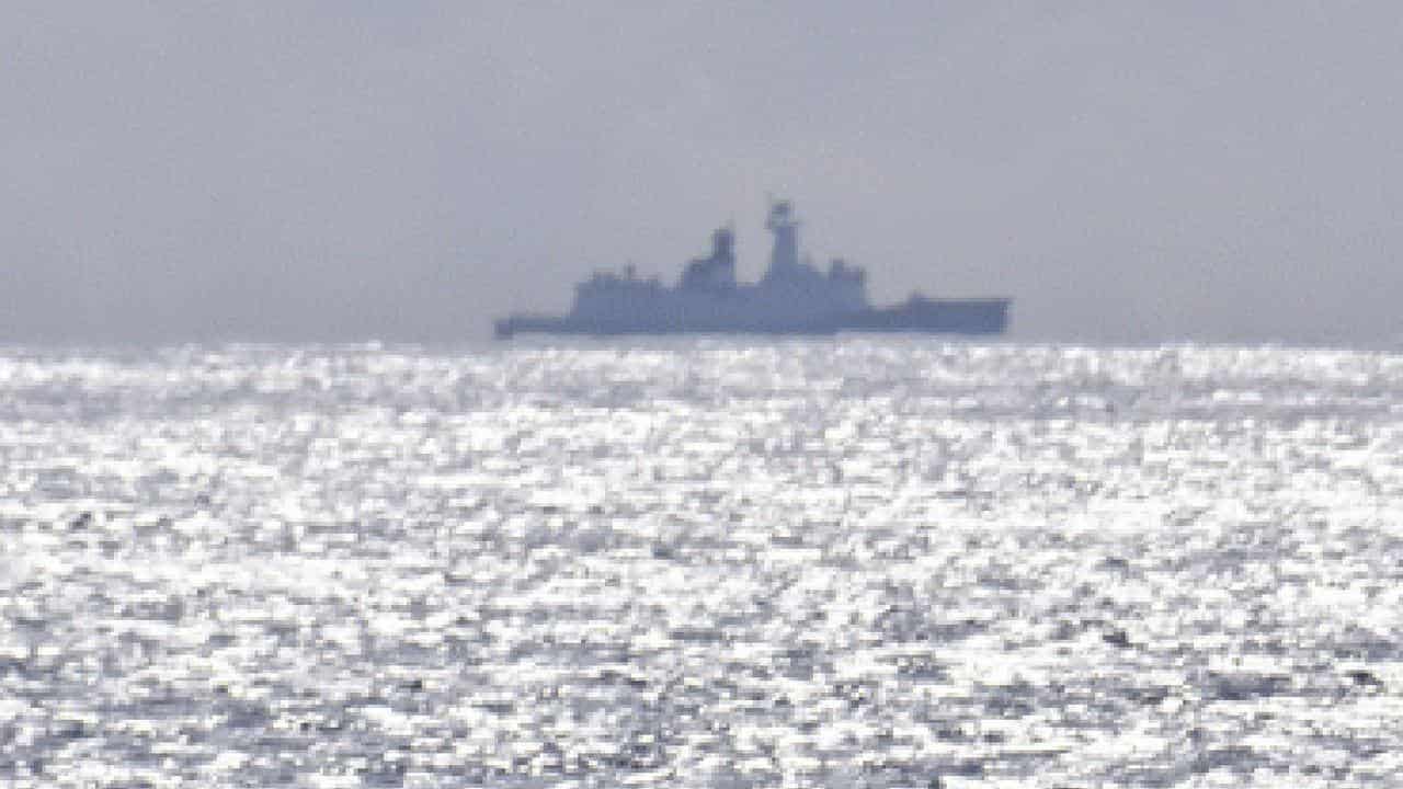 Chinese naval ship in the Tasman Sea