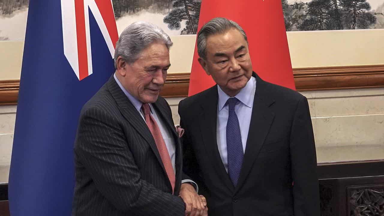 Winston Peters and Wang Yi