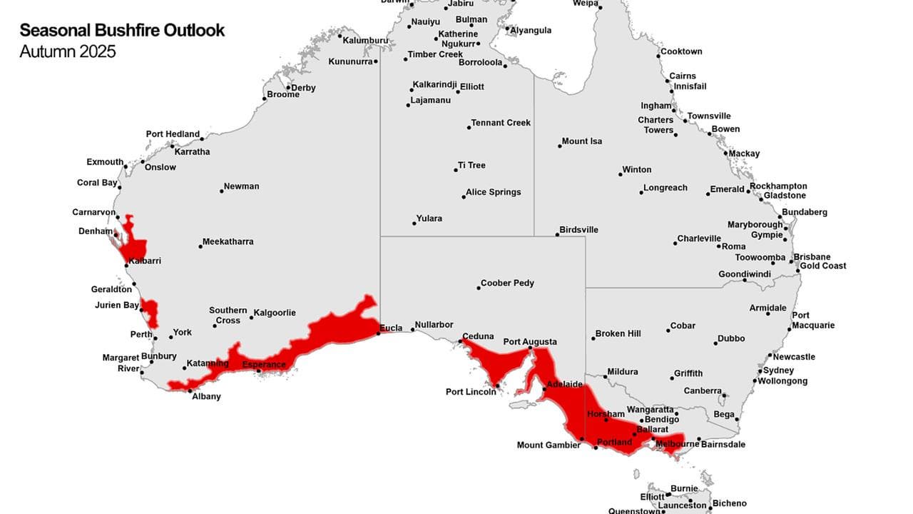 Australian seasonal bushfire outlook for autumn 2025