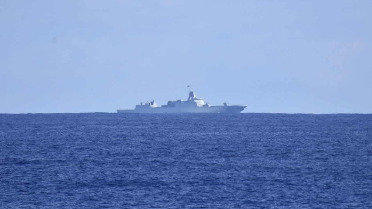 Chinese naval ship in the Tasman Sea