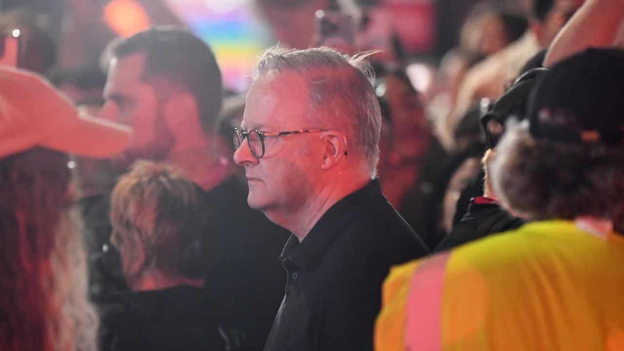 Prime Minister Anthony Albanese at the Sydney Mardi Gras