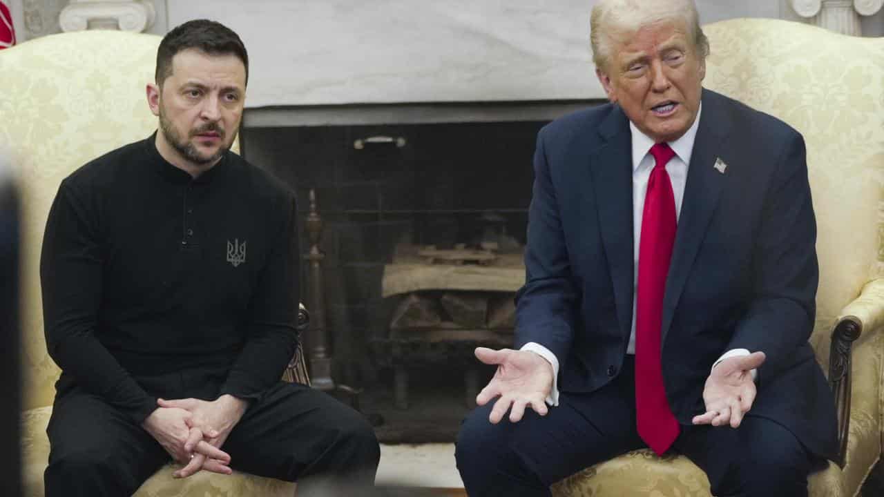 Ukrainian President Volodymyr Zelenskiy and President Donald Trump.