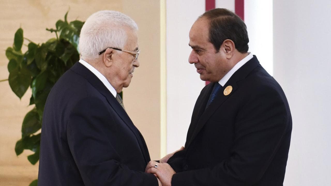 Mahmoud Abbas and Abdel Fattah al-Sisi