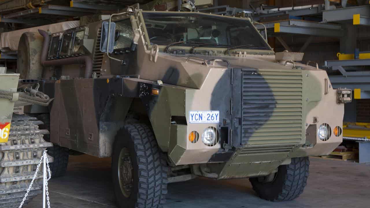 A bushmaster four wheel drive infantry mobility vehicle  