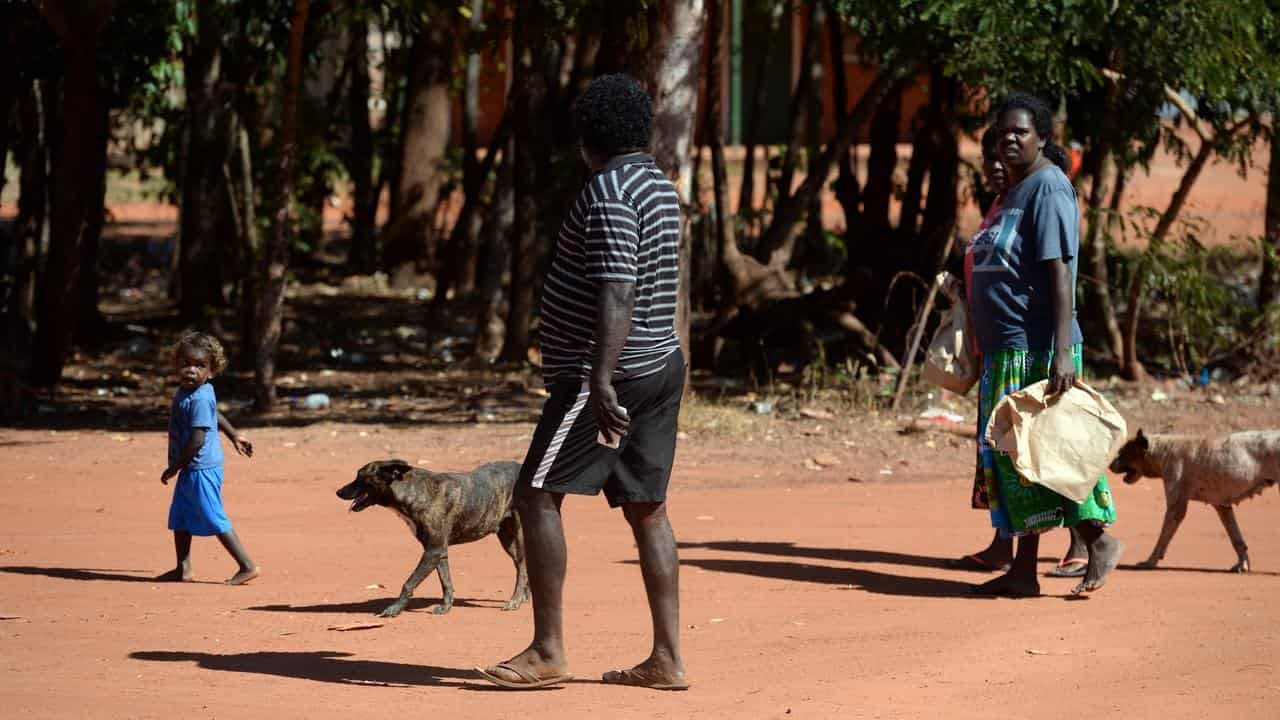 Locals at the aboriginal community of Maningrida in West Arnhem Land