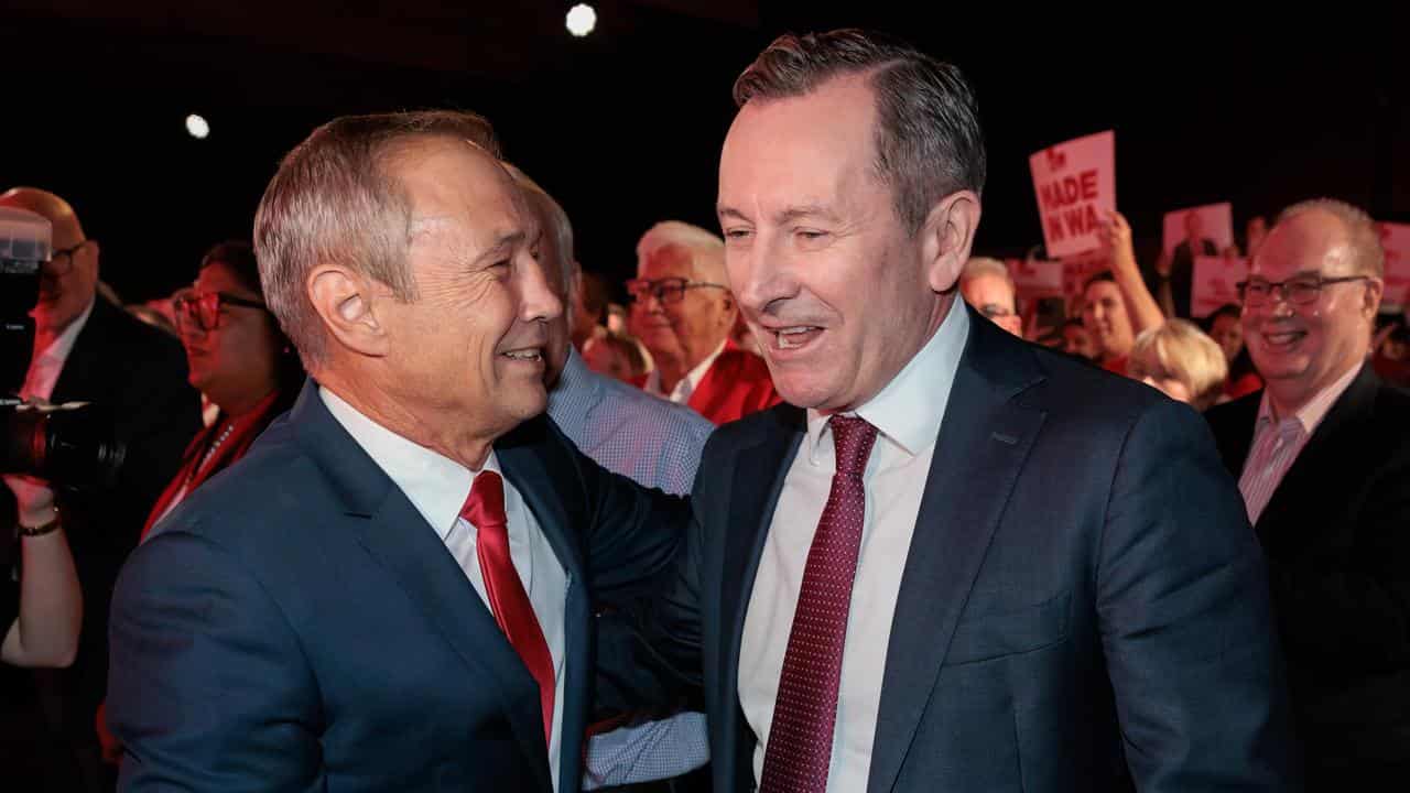 WA Premier Roger Cook and former premier Mark McGowan