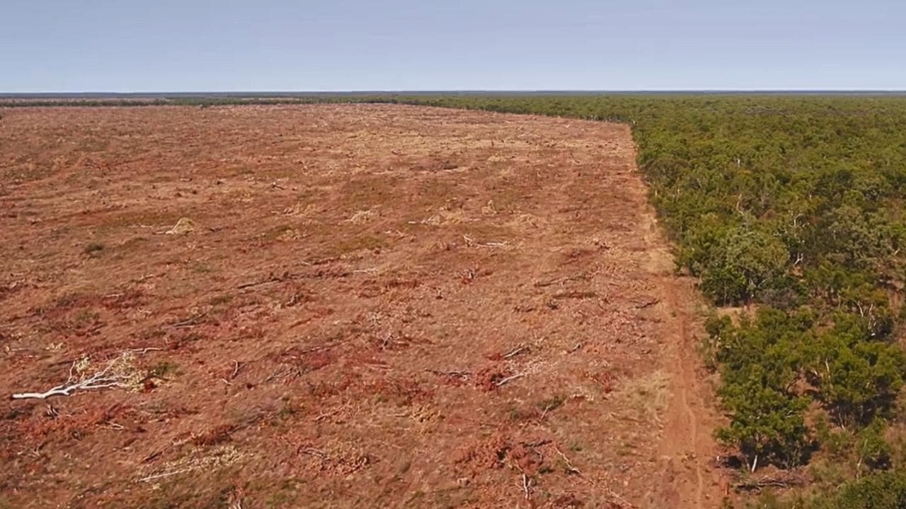 Land clearing in the Northern Territory.