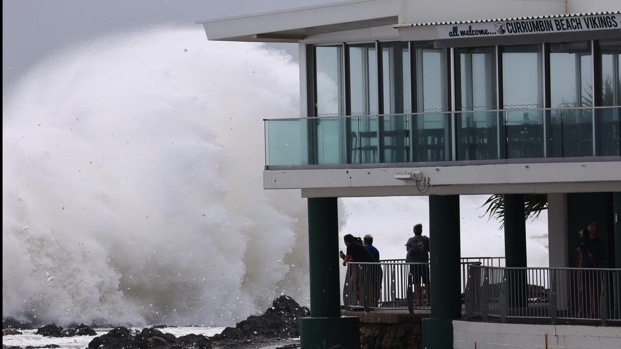 Big waves at Curumbin Vikings Surf Club