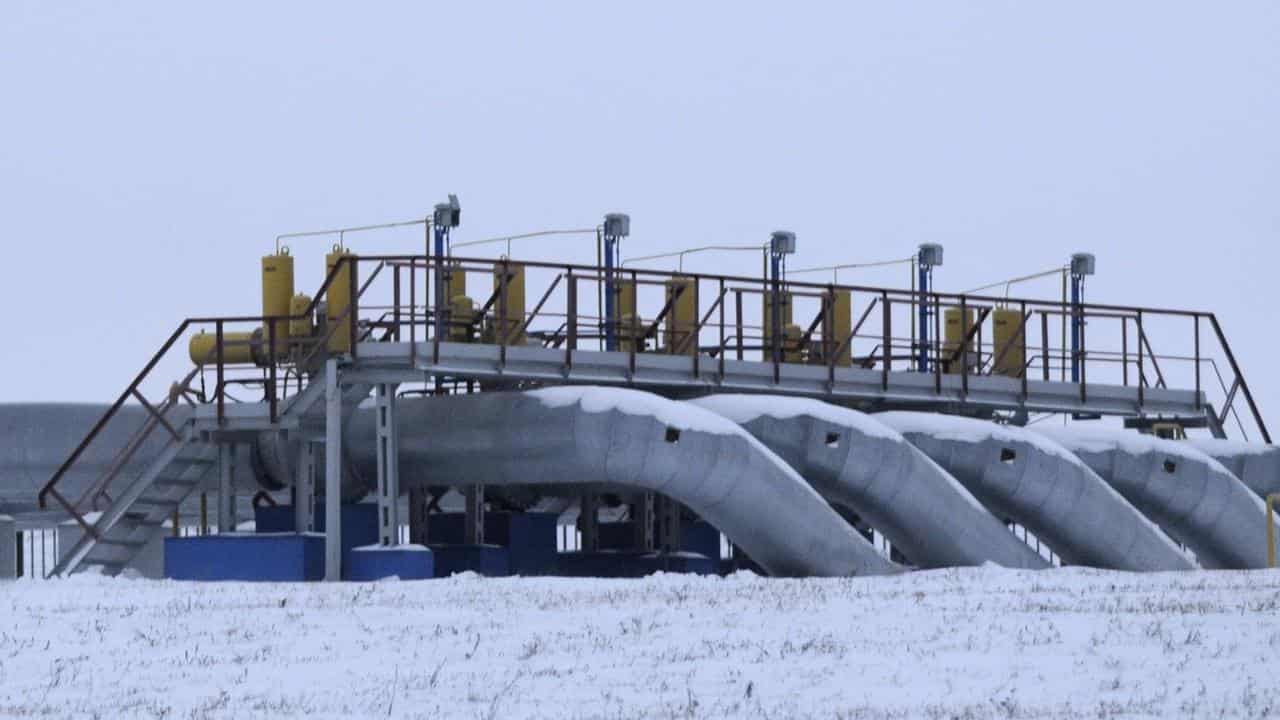 Gas pumping station at Sudzhe, Russia