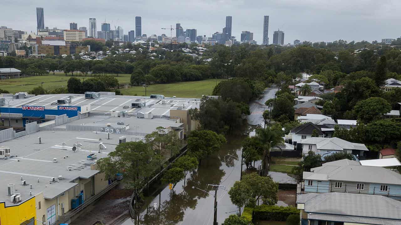 Flooding in Newmarket, in Brisbane (file image)