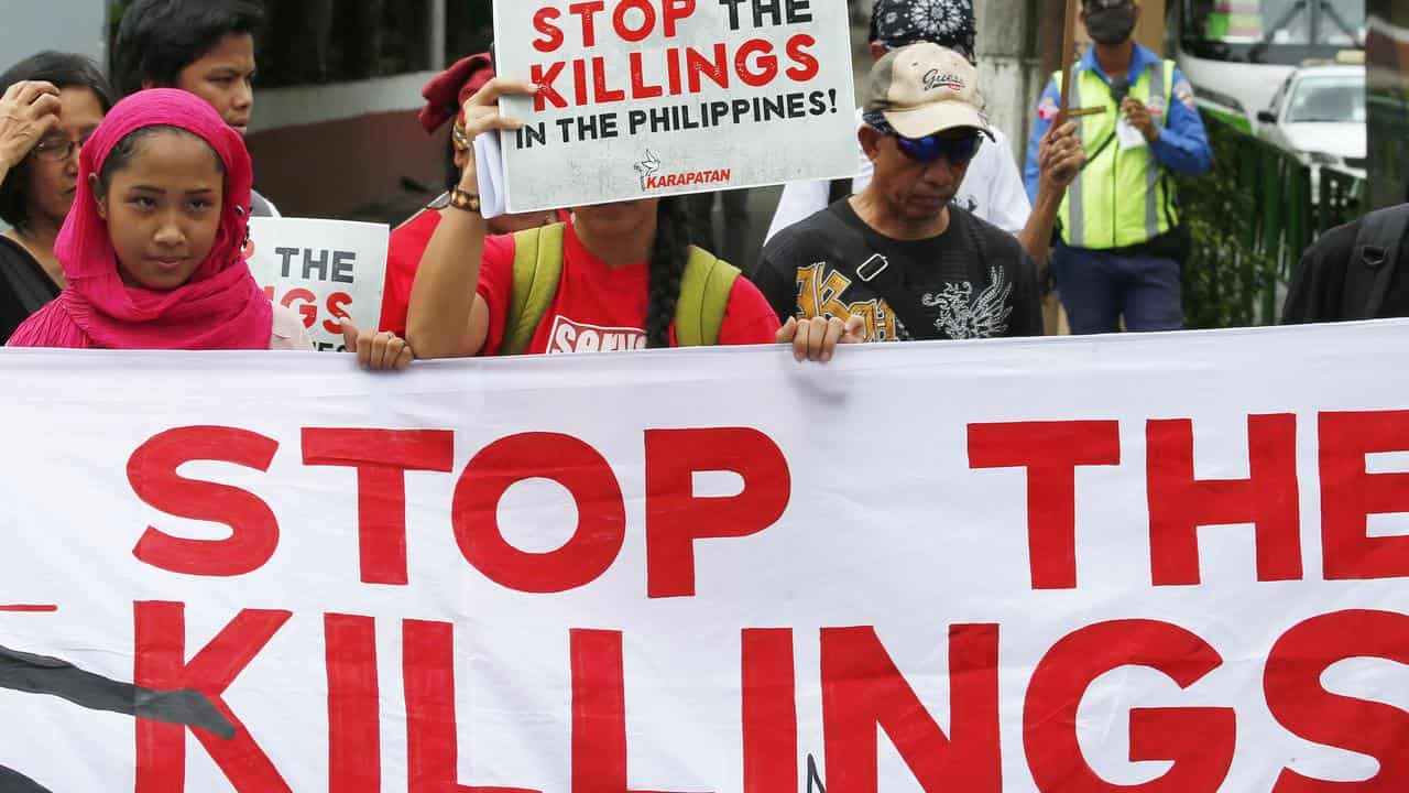 Protesters rally against Rodrigo Duterte's war on drugs in 2017