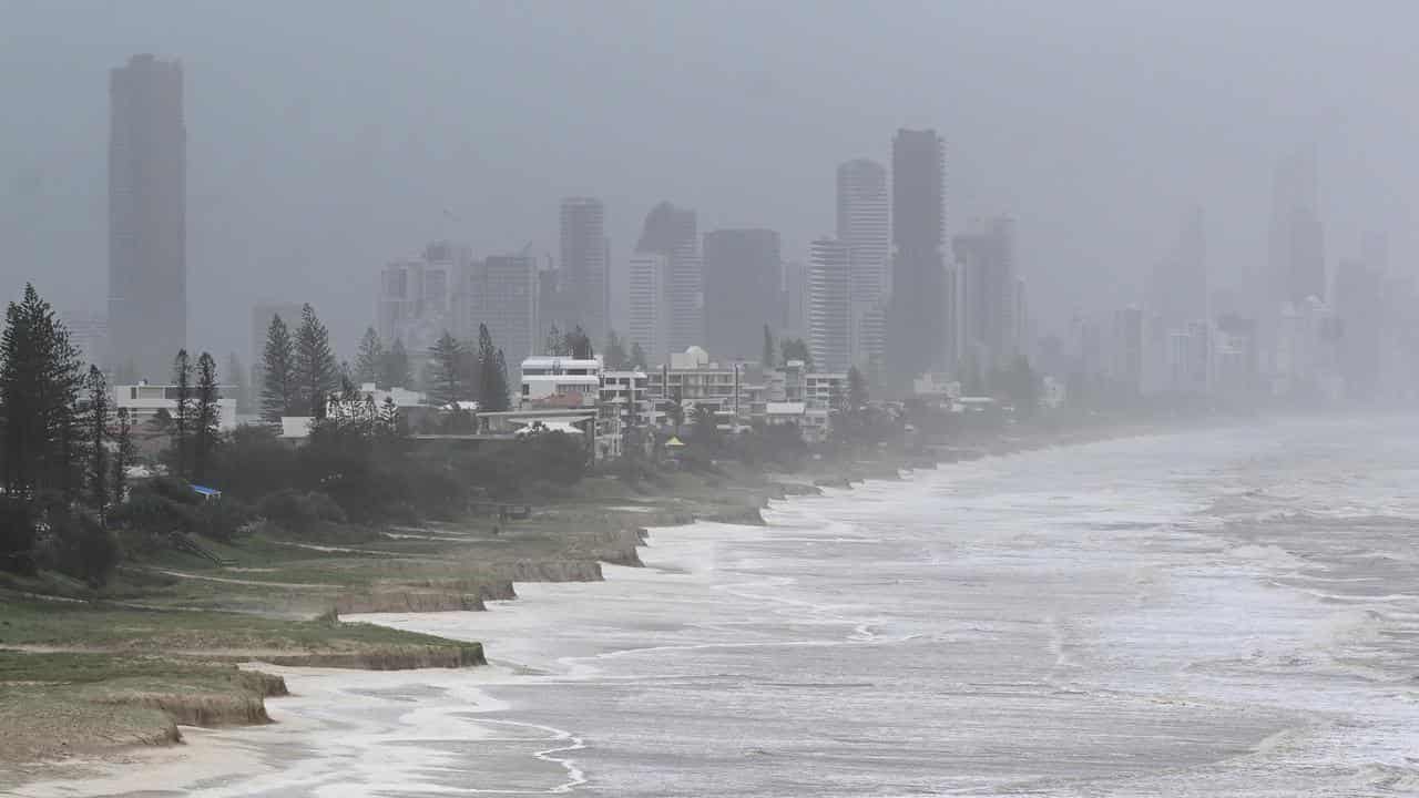 Beach erosion is seen on the Gold Coast (file image)