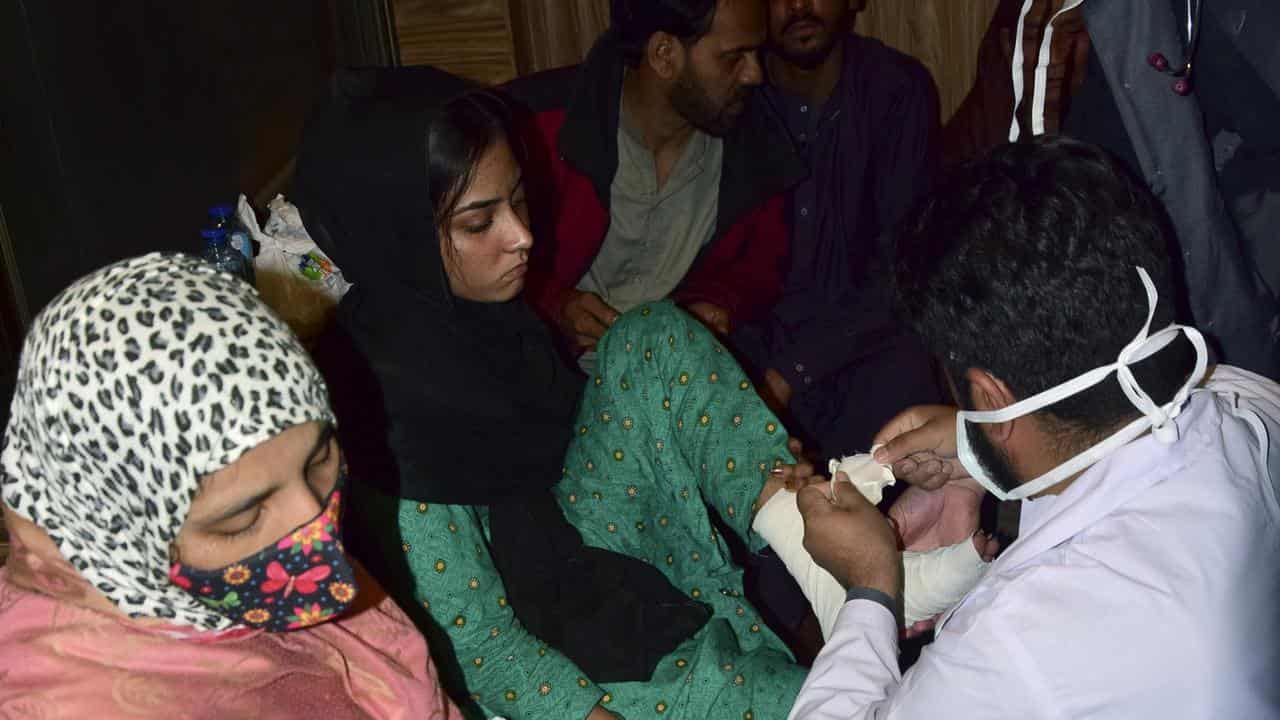 A freed hostage receives medical treatment in Quetta, Pakistan