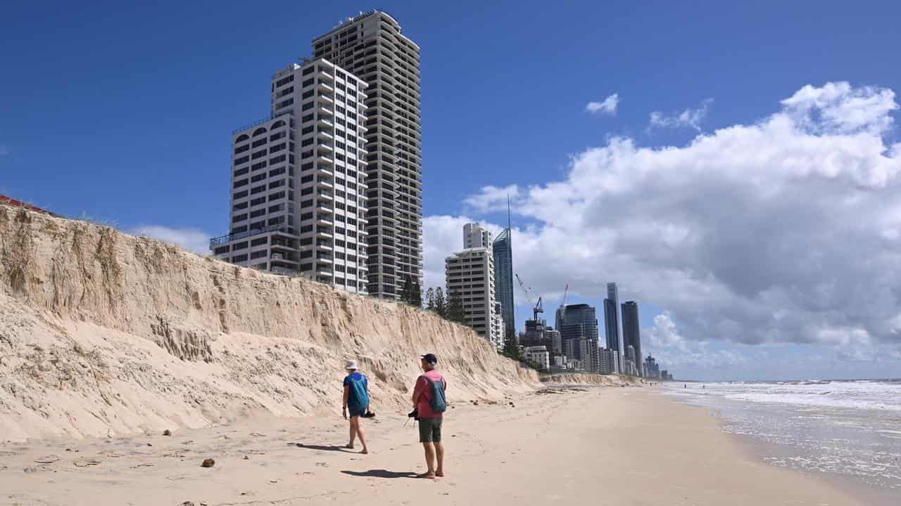 Ex-tropical cyclone Alfred caused dramatic erosion.