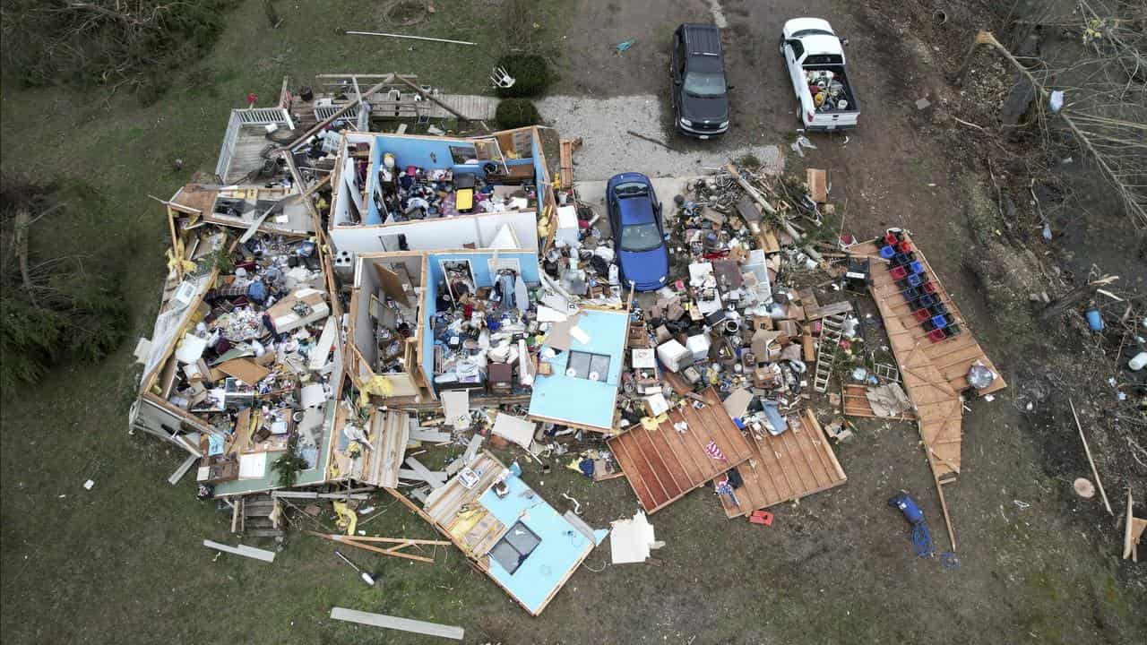 Destruction from a severe storm