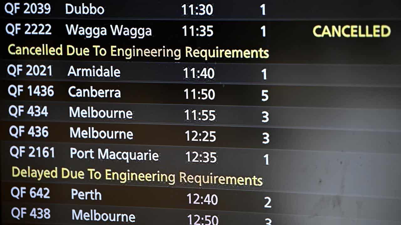 Flights are delayed or cancelled (file image)