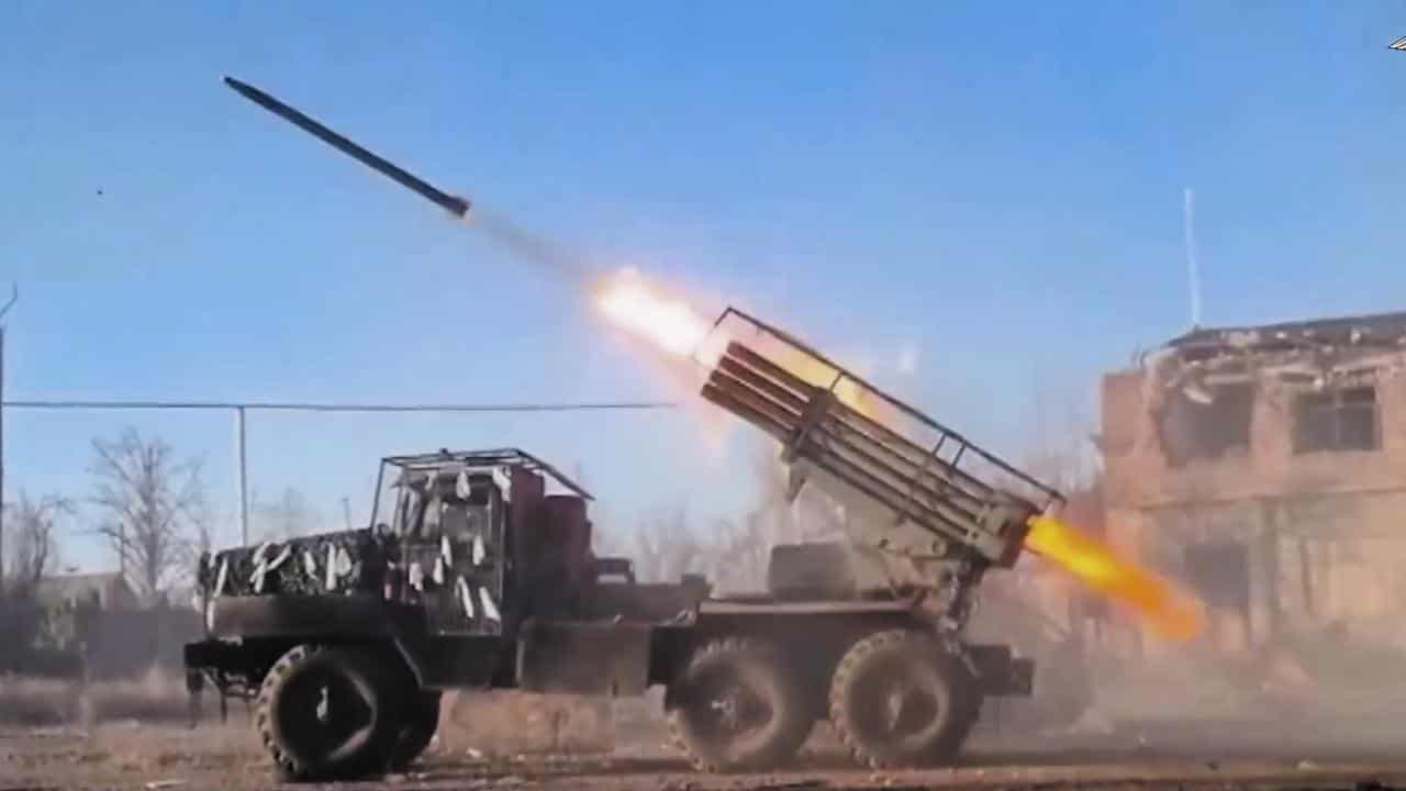 A Russian rocket launcher