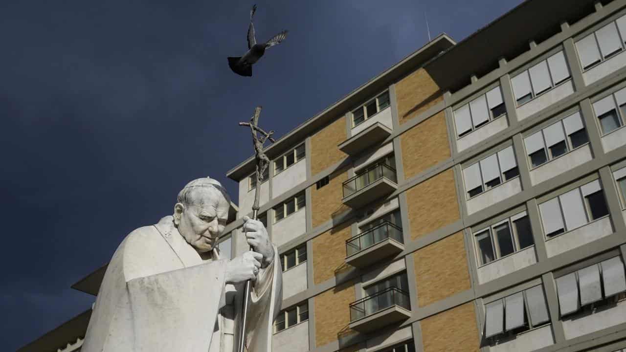 A marble statue of late Pope John Paul II (file image)