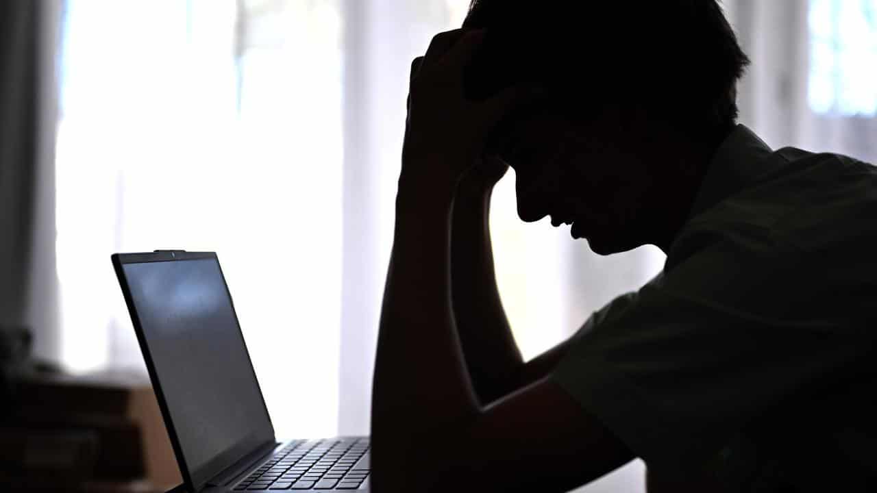A stressed worker