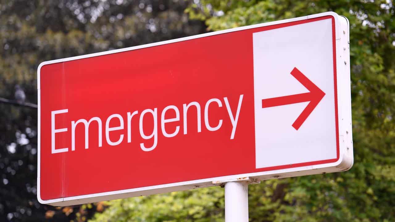 Emergency sign at a hospital