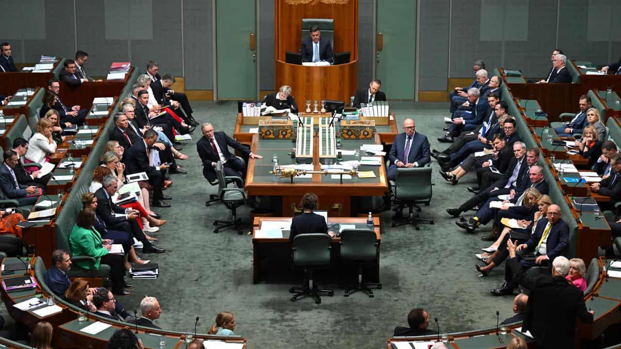 Question time at federal parliament.