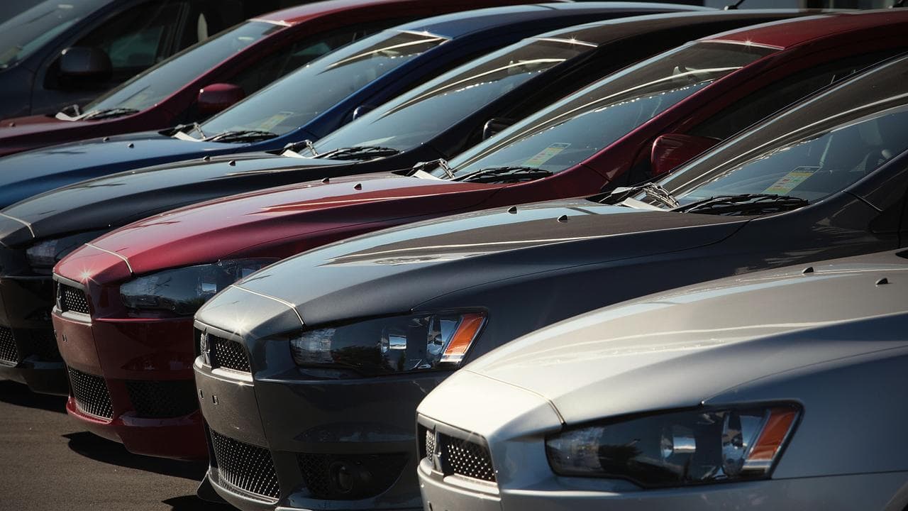 Cars at a dealership